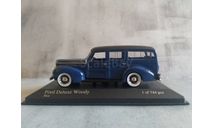 Minichamps  FORD V8 DE LUXE WOODY STATIOWAGEN - 1940 - BLUE L.E. 744 pcs., масштабная модель, scale43