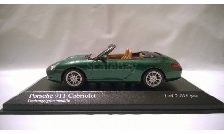 Minichamps PORSCHE 911 CABRIOLET - 2001 - GREEN METALLIC L.E. 2016 pcs., масштабная модель, 1:43, 1/43