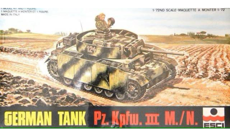 Средний Танк German Tank Pz.Kpfw.III M/N ESCI 1/72 Как некомплект возможен обмен, масштабные модели бронетехники, scale72