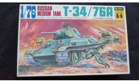 T-34/76A Russian Medium Tank Fujimi 1/76 возможен обмен, сборные модели бронетехники, танков, бтт, scale0