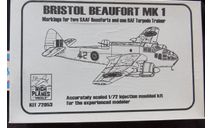 Бомбардировщик – торпедоносец Bristol Beaufort Mk.1 High Planes 1/72 Пулемёты, стойки шасси и пр. - металл., сборные модели авиации, scale72