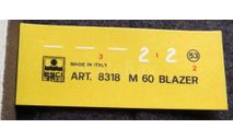 Декаль M 60 Blazer ESCI 1/72, фототравление, декали, краски, материалы, scale72