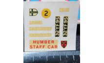 Декаль Humber Staff Car Airfix 1/35, масштабные модели бронетехники, scale35