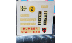 Декаль Humber Staff Car Airfix 1/35