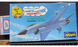 Истребитель F-16 Condor Hasegawa Coin series 1/140 Пакет с деталями не открывался. возможен обмен