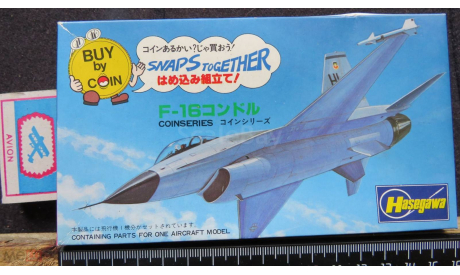 Истребитель F-16 Condor Hasegawa Coin series 1/140 Пакет с деталями не открывался. возможен обмен, масштабные модели авиации, scale0
