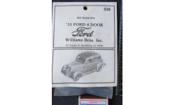 ’35 Ford 4 Door Williams Bros Inc 1/87 Пакет с деталями не открывался.
