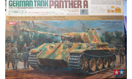 Средний танк Panther PanzerKampfwagen 5 Sd.kfz.171 Aust.A Tamiya 56601 1/25 Огромная коробка! Два мотора, управление. Редкость. возможен обмен, масштабные модели бронетехники, scale0