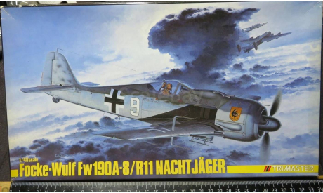 Ночной Истребитель Focke-Wulf FW 190A-8/R11 Nachtjager Trimaster 1/48 Как некомплект - пятна на декали. возможен обмен, сборные модели авиации, scale48