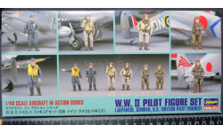 Фигуры пилотов WW2 Pilot Figure Set Hasegawa 1/48 12шт Japanese, German,U.S./British Пакет с деталями не открывался. возможен обмен