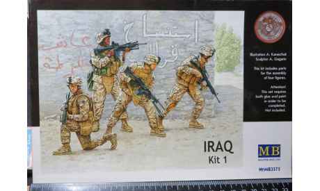 Миниатюра Американские пехотинцы в Ираке Iraq Kit 1 Master Box 1’/35 Пакет с деталями не открывался.  возможен обмен, фигурка, scale35