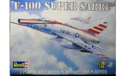 Истребитель - бомбардировщик North American – Rockwell F-100 Super Sabre Revell /Monogram 1/48 Коробка повреждена. возможен обмен