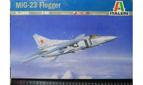 Истребитель - бомбардировщик MiG-23 Flogger Italeri 1/48 возможен обмен, сборные модели авиации, МиГ, scale48