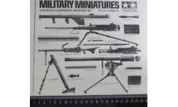 Вооружение Military Miniatures U.S. Infantry Weapons Set Tamiya MM221 1/35 Как некомплект