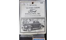 ’35 Ford 4 Door Williams Bros Inc 1/87 Пакет с деталями не открывался., масштабная модель, Williams Bros., scale87