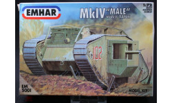 Танк WW1 Mk4 Male Heavy Battle Tank Emhar EM4001 1/35 Как Некомплект возможен обмен.