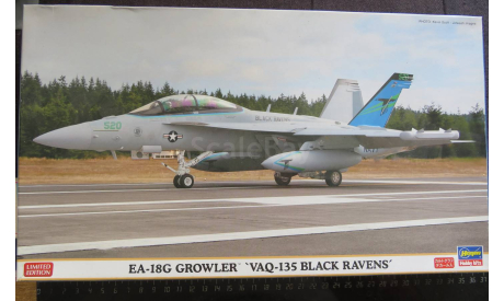 Палубный самолёт РЭБ EA-18G Growler ‘VAQ-135 Black Ravens’ Hasegawa 02000 1/72 возможен обмен, масштабные модели авиации, scale72