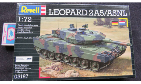 Leopard 2A5/A5NL Revell 1/72 Как некомплект - подрезанная декаль, отсутствуют гранатомёты - смотрите фото., сборные модели бронетехники, танков, бтт, scale72