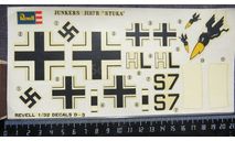 Декаль Junkers Ju87B “Stuka”   Revell   1/32 436, фототравление, декали, краски, материалы, scale32