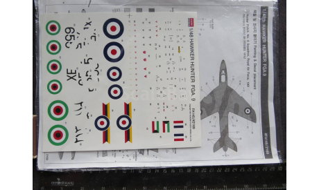 Декаль Hawker Hunter FGA.9 Academy 2169/FA145 1/48, масштабные модели авиации, scale48