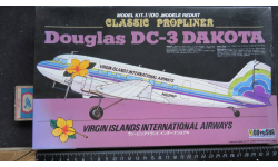 Пассажирский Douglas DC-3 Dakota Virgin Islands International Airways Doyusha 1/100 Пакеты с деталями не открывались. возможен обмен