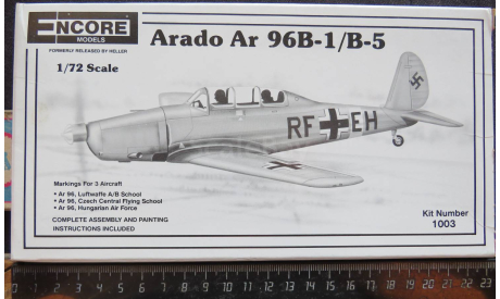 Учебный самолёт Arado Ar 96B-1 /B-5 Encore (Heller) 1/72, масштабные модели авиации, scale72