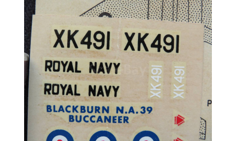 Декаль Buccaneer + инструкция Airfix (Airfix Corporation of America) 4-89 1/72 1963г, масштабные модели авиации, scale72