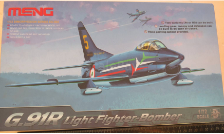 Лёгкий истребитель Fiat G 91R Light Fighter – Bomber Meng DS-004 1/72 Пакеты с деталями не открывались  возможен обмен, масштабные модели авиации, scale72