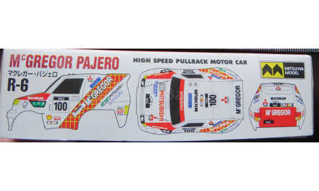 Гоночный Mid Racer Rally Series McGregor Pajero Mitsuwa R-6 Пакет с деталями не открывался, сборная модель автомобиля, Honda, Mitsuwa Model, scale0