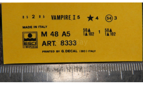 Декаль   M48 A5 ESCI  8333 1/72 436, масштабные модели бронетехники, scale72