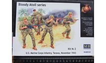 Миниатюра Морская пехота Bloody Atoll series U.S. Marine Corps Infantry , Tarawa, November 1943 Master Box 1/35  возможен обмен, фигурка, scale35