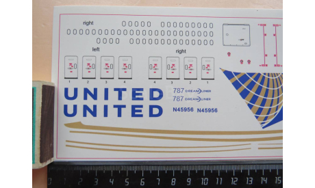 Декаль на Boeing 787-900 United Airlines 787900-04 Pas-Decals 1/144 A01, масштабные модели авиации, scale144