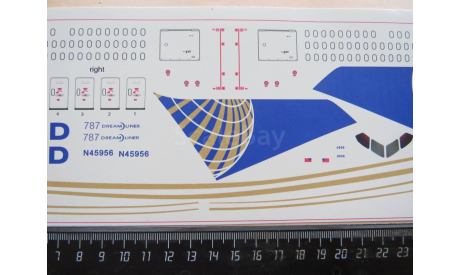 Декаль на Boeing 787-900 United Airlines 787900-04 Pas-Decals 1/144 A01, масштабные модели авиации, scale144