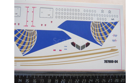 Декаль на Boeing 787-900 United Airlines 787900-04 Pas-Decals 1/144 A01, масштабные модели авиации, scale144