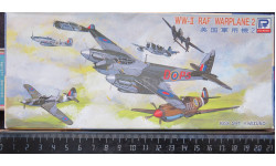 Авиация WW-II RAF Warplane 2 P-36, P-38, P-39, P-40, P-47, P-51 & Metal Mosquito Pit Road SP7 1/700  Пакет с деталями не открывался. возможен обмен