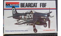Палубный истребитель F8F Bearcat Monogram 1/72 Как некомплект - Декаль в пятнах. возможен обмен, масштабные модели авиации, scale72