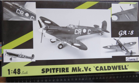 Истребитель Spitfire Mk.Vc ‘Caldwell’ Gartex (Hasegawa) 1/48 Пакет с деталями не открывался. возможен обмен, сборные модели авиации, Airfix, scale72