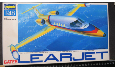 Многоцелевой Learjet Gates Hasegawa 1/48 Пакет с деталями не открывался. возможен обмен, масштабные модели авиации, scale48