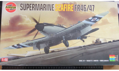 Палубный Supermarine Seafire FR46/47 Airfix 1/48  возможен обмен, масштабные модели авиации, scale48