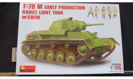 Лёгкий танк T-70 M Early Production Soviet Light Tank w/crew MiniArt 1/35 возможен обмен, масштабные модели бронетехники, scale35