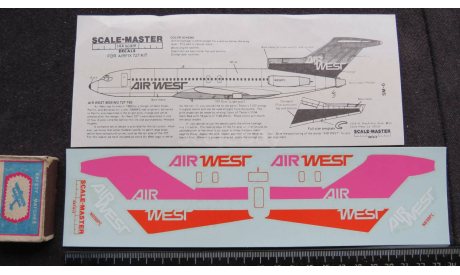 Декаль Air West Boeing 727 -193  Scale –Master SM-6 1/144 возможен обмен, сборные модели авиации, Scale – Master, scale144