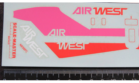 Декаль Boeing 727 -193 Air West   Scale –Master SM-6 1/144 возможен обмен, сборные модели авиации, Scale – Master, scale144