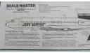 Декаль Air West Boeing 727 -193  Scale –Master SM-6 1/144 возможен обмен, сборные модели авиации, Scale – Master, scale144