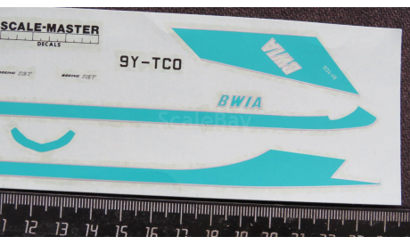 Декаль Boeing 727 - 78 British West Indian Airlines     Scale –Master  SM-5 1/144, масштабные модели авиации, Scale – Master, scale144