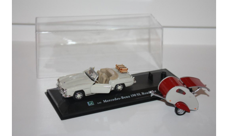 Cararama Mercedes benz 190 SL Roadster с прицепом 1/43, масштабная модель, Bauer/Cararama/Hongwell, scale0