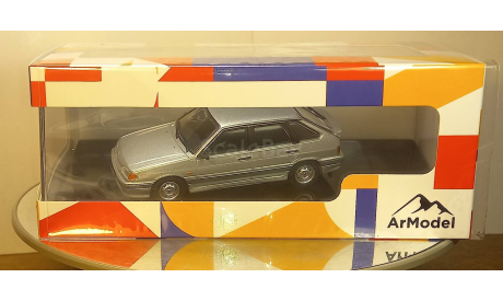 ВАЗ 2114 серебристая, масштабная модель, ARMODEL, scale43