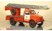 ГАЗ 51 АЛГ-17 АИСТ пожарная автолестница, масштабная модель, Автоистория (АИСТ), scale43