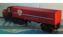 КАМАЗ 5410 красный с красным тентом Россия со спойлером, масштабная модель, Элекон, scale43