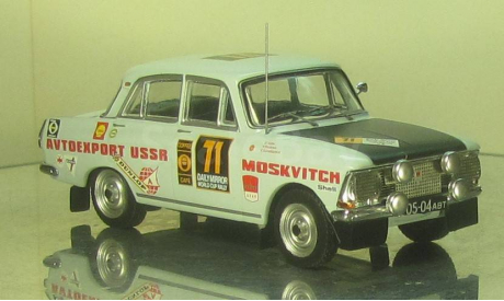 Москвич 412 Ралли Лондон Мехико 71, масштабная модель, IXO Rally (серии RAC, RAM), scale43