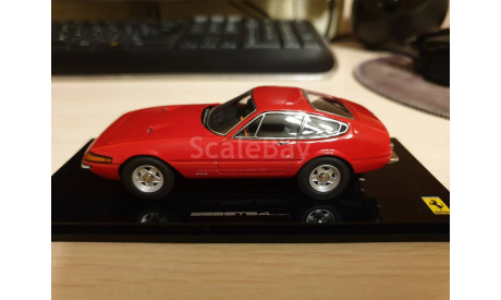 FERRARI-365 GTB4, красный, поздний, Kyosho 1:43, масштабная модель, scale43